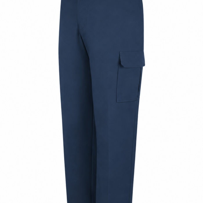 Navy Blue Relaxed Straight Leg Cargo Trousers