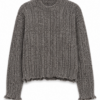 Heathered Grey Relaxed Knit Sweater