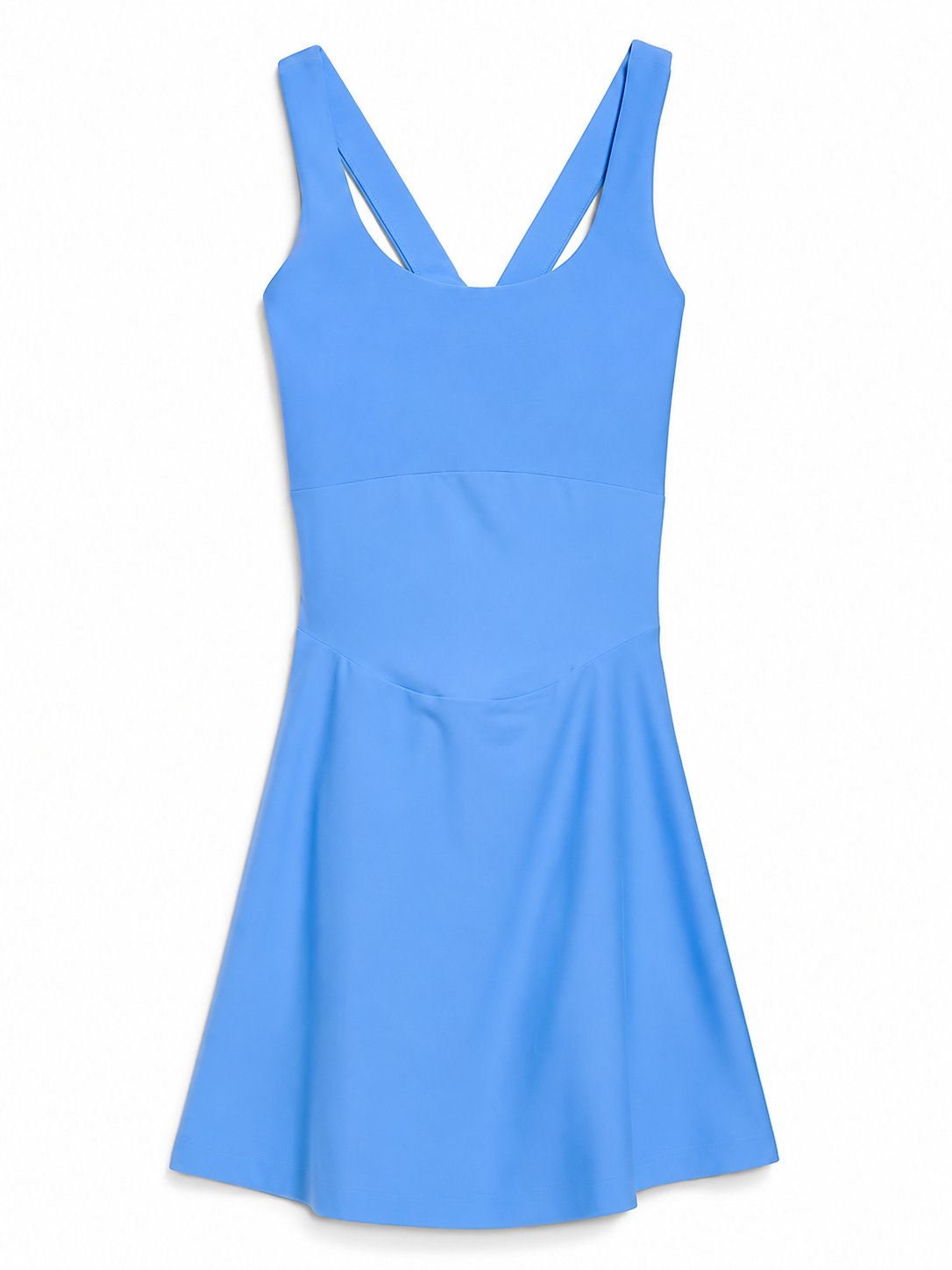 Light Blue Sleeveless Fit and Flare Dress