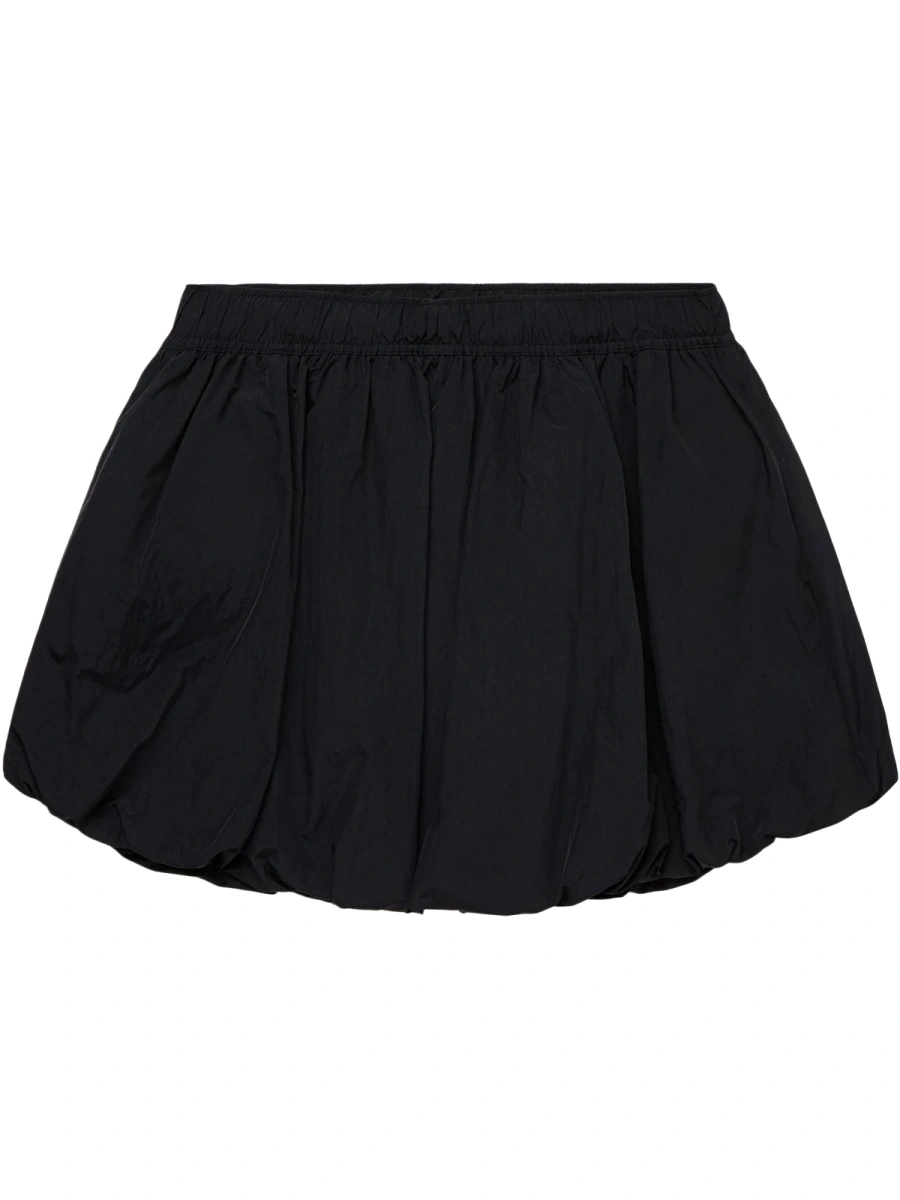 Black Bubble Hem Mini Skirt